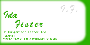 ida fister business card